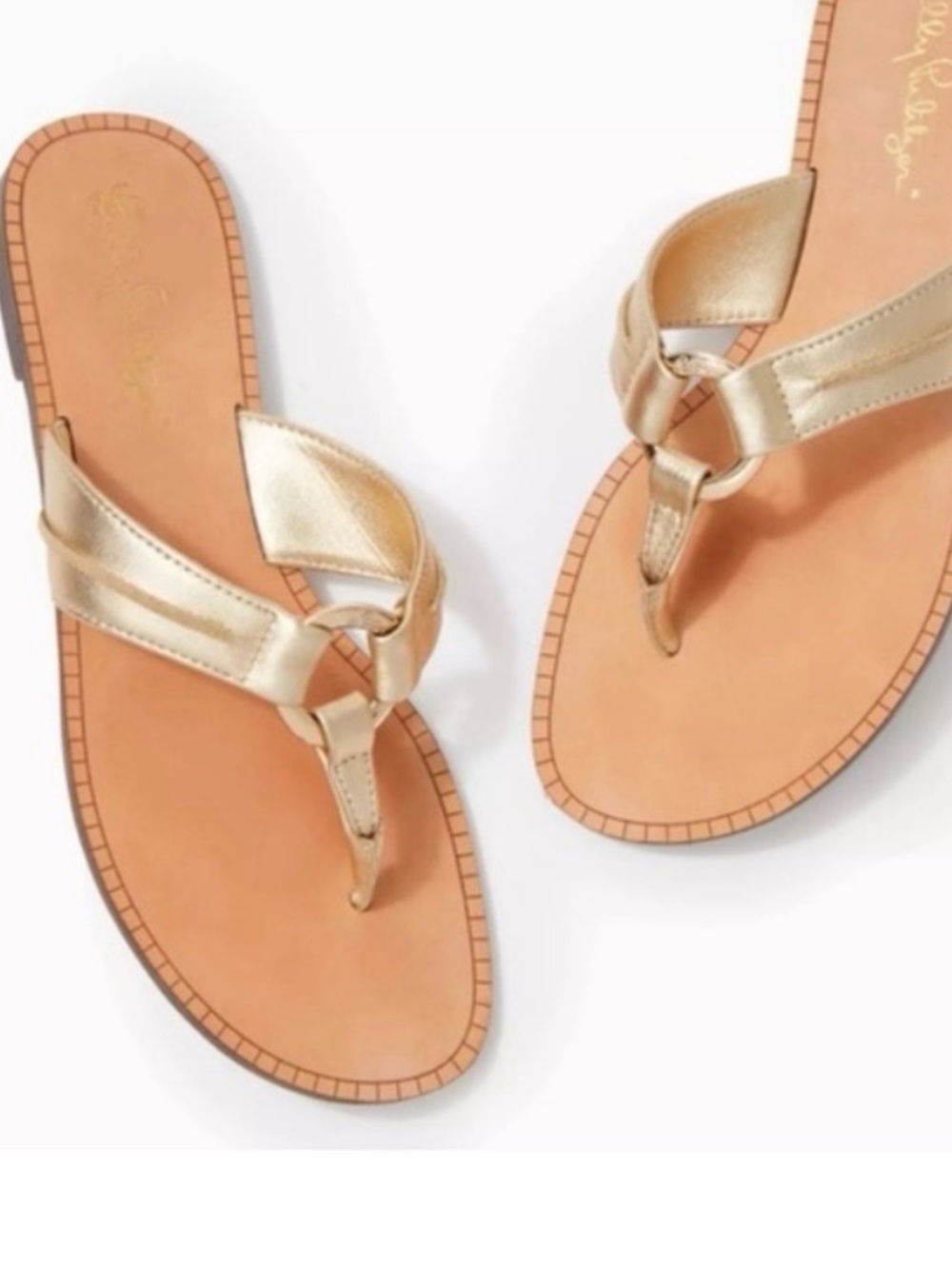 LILLY PULITZER METALLIC SANDALS
